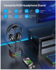 TROND Headphone Stand, Desk Gaming with 3AC1U2C