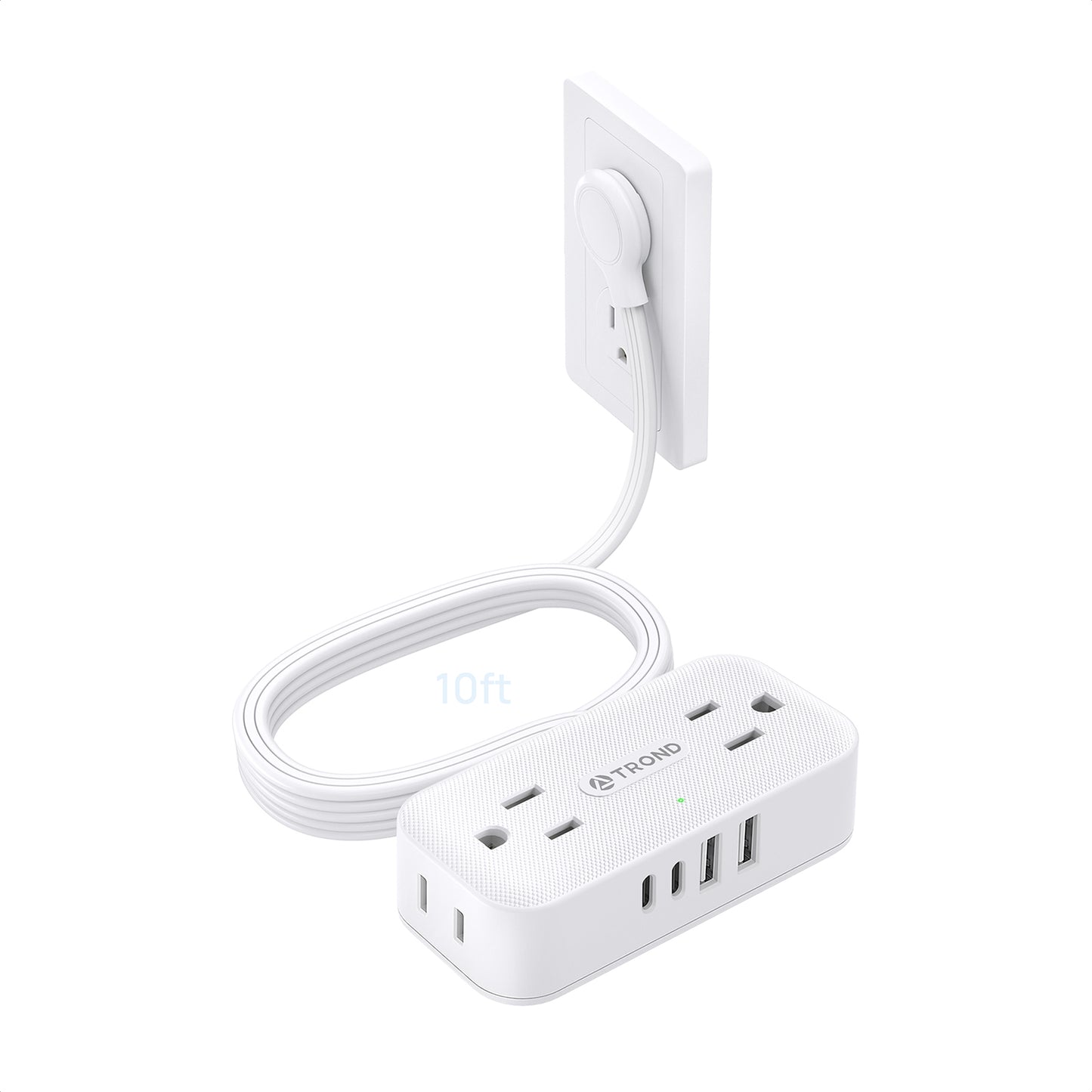 Flat Plug Power Strip, Small Flat Extension Cord