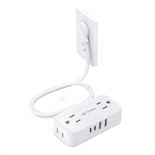 Flat Plug Power Strip, Small Flat Extension Cord
