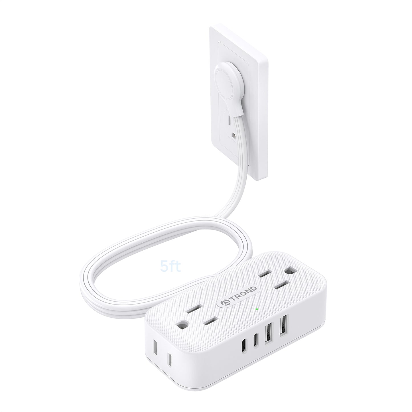 Flat Plug Power Strip, Small Flat Extension Cord