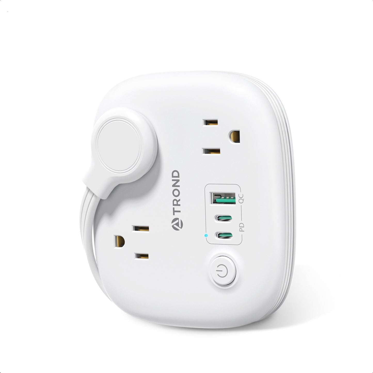 Travel Power Strip with USB C, Flat Plug Extension Cord with 3 Outlets 3 USB (2 USB C)