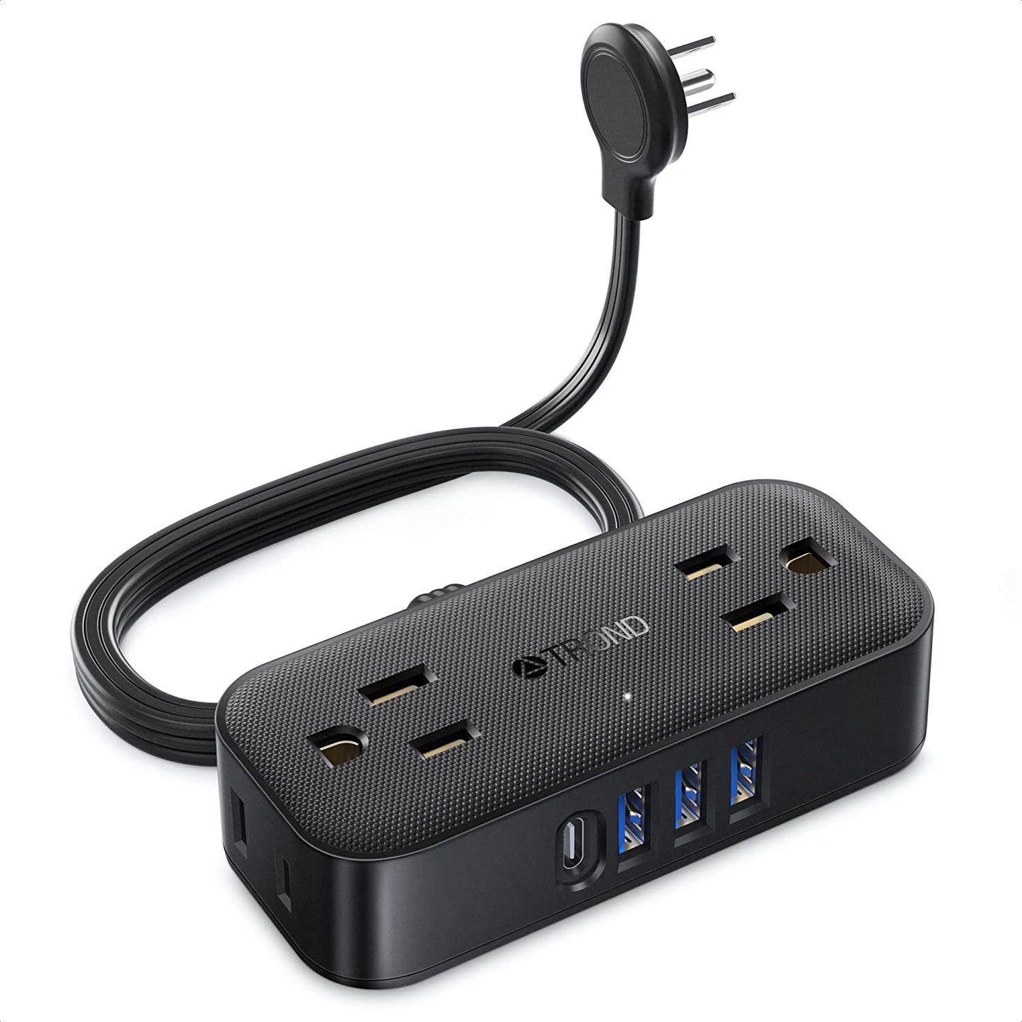 Flat Plug Extension Cord, Ultra Thin Power Strip