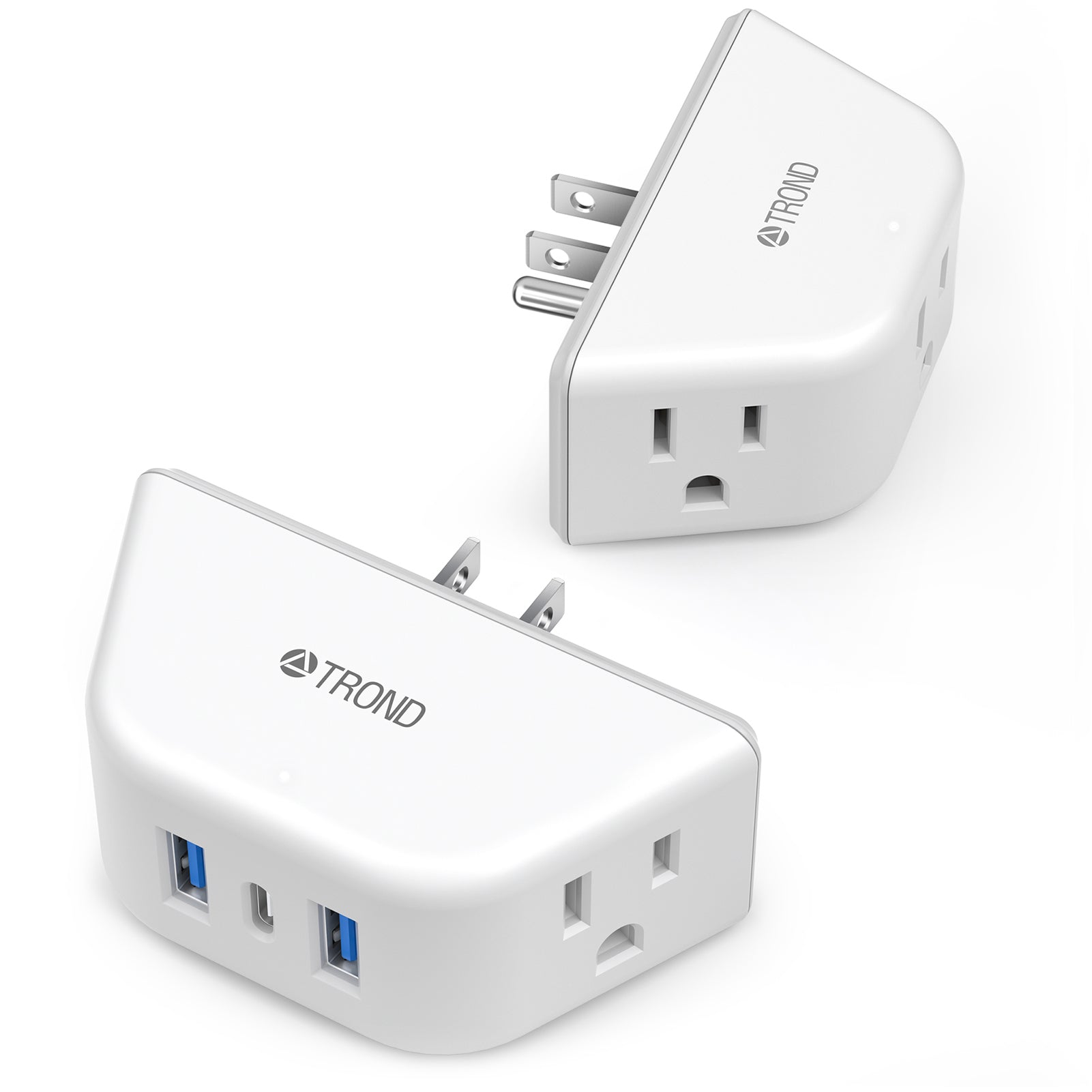 Multi Plug Outlet Extender with USB 2 Pack Multiple Outlet Splitter