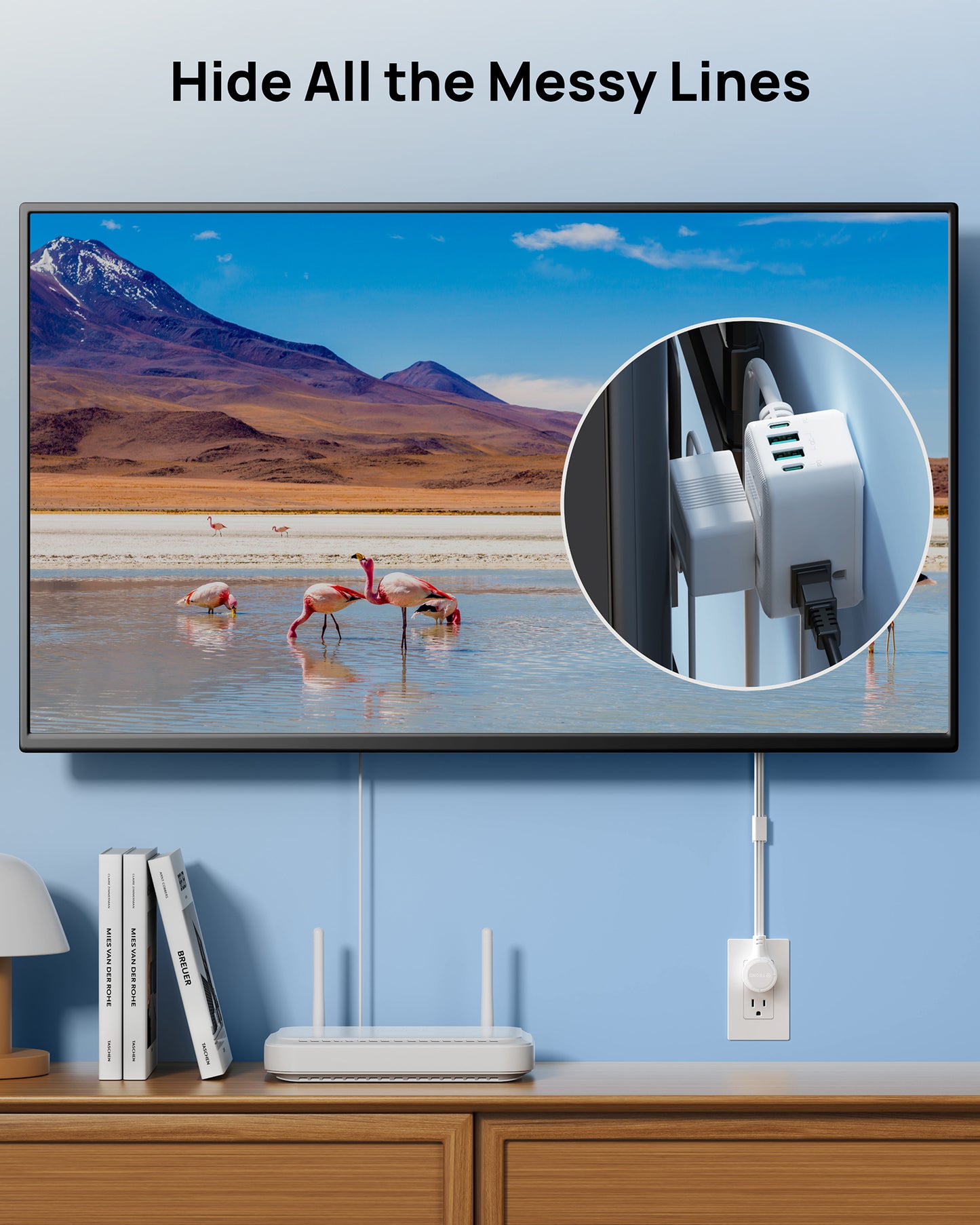 Electrical Outlet Extender 360° Rotating Plug with 20W USB C