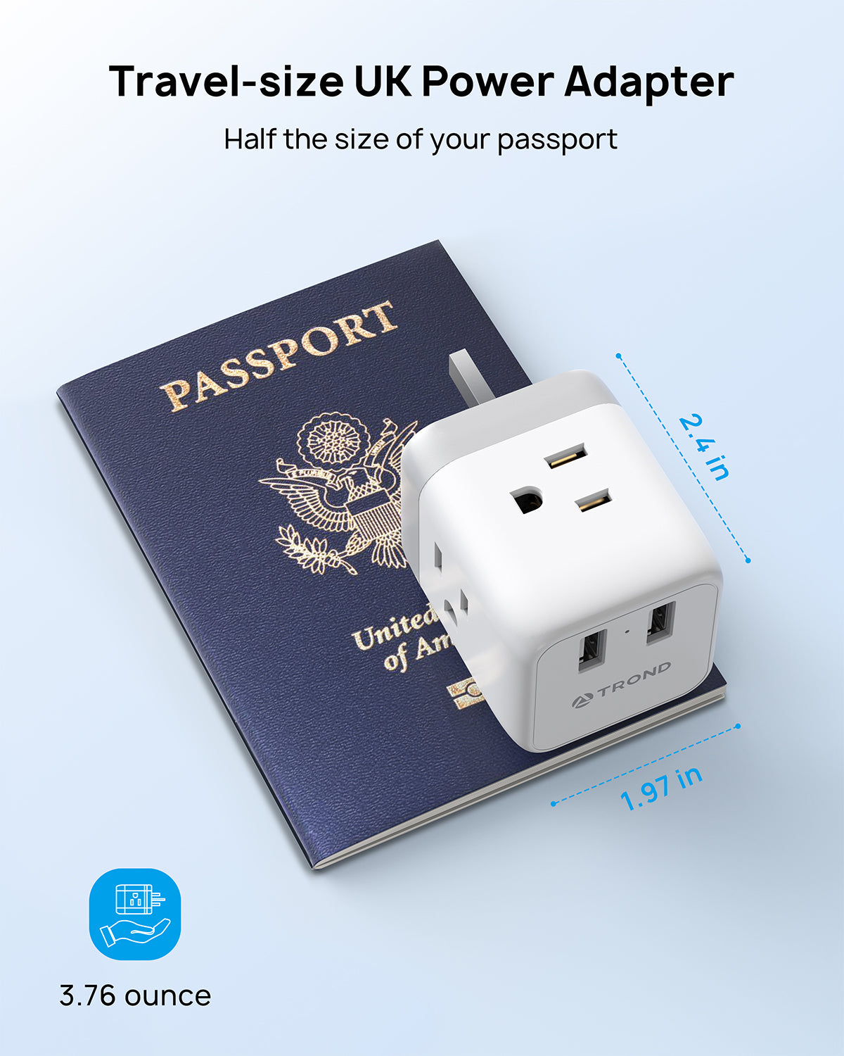 Travel Plug Adapter for US to UK
