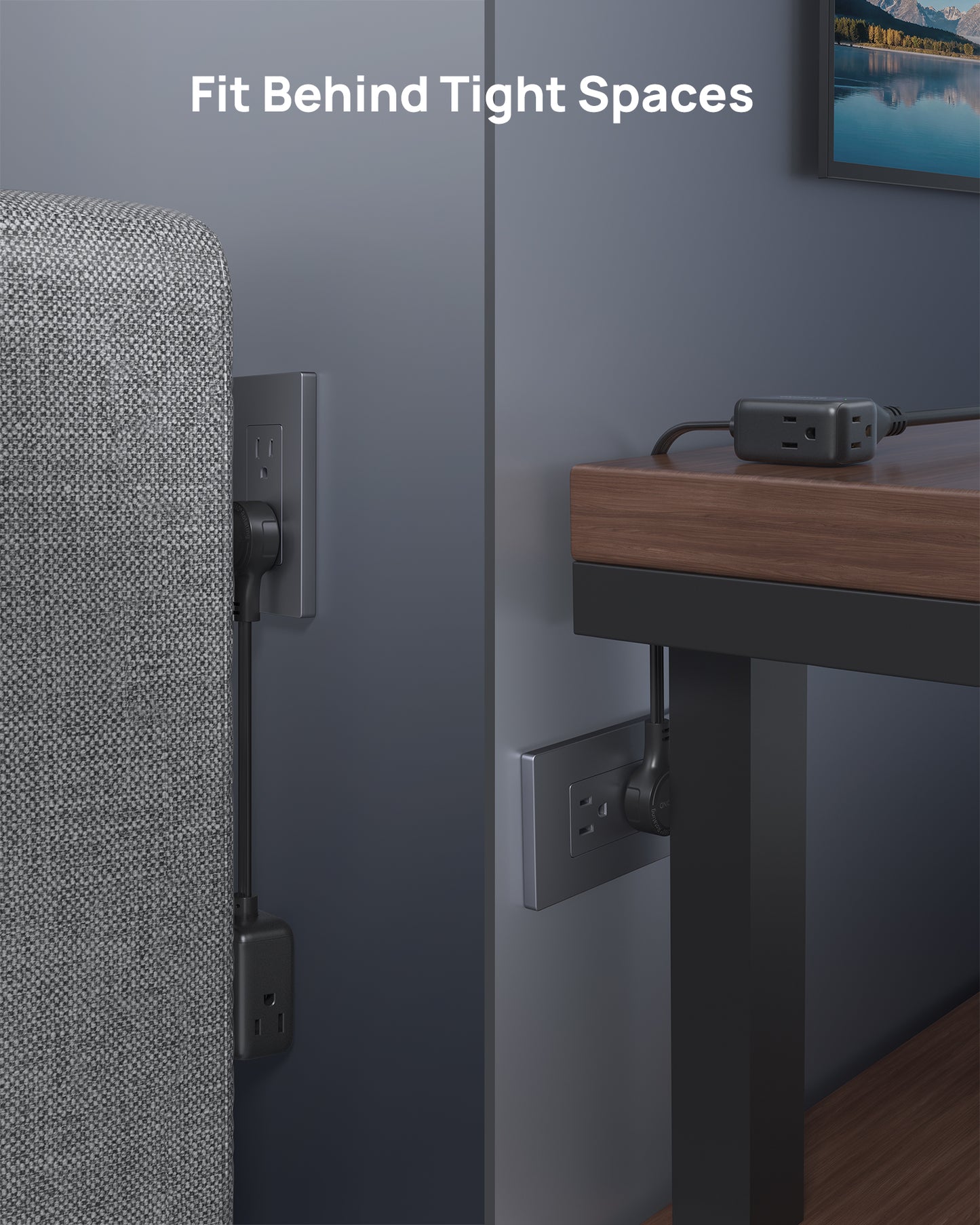 360° Rotating Flat Plug Outlet Extender