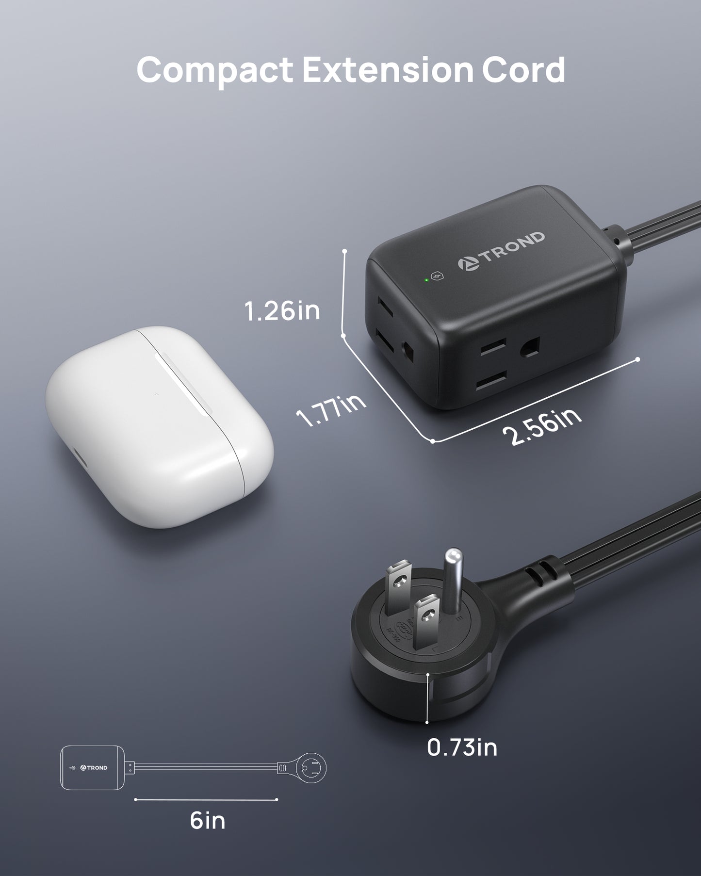 360° Rotating Flat Plug Outlet Extender