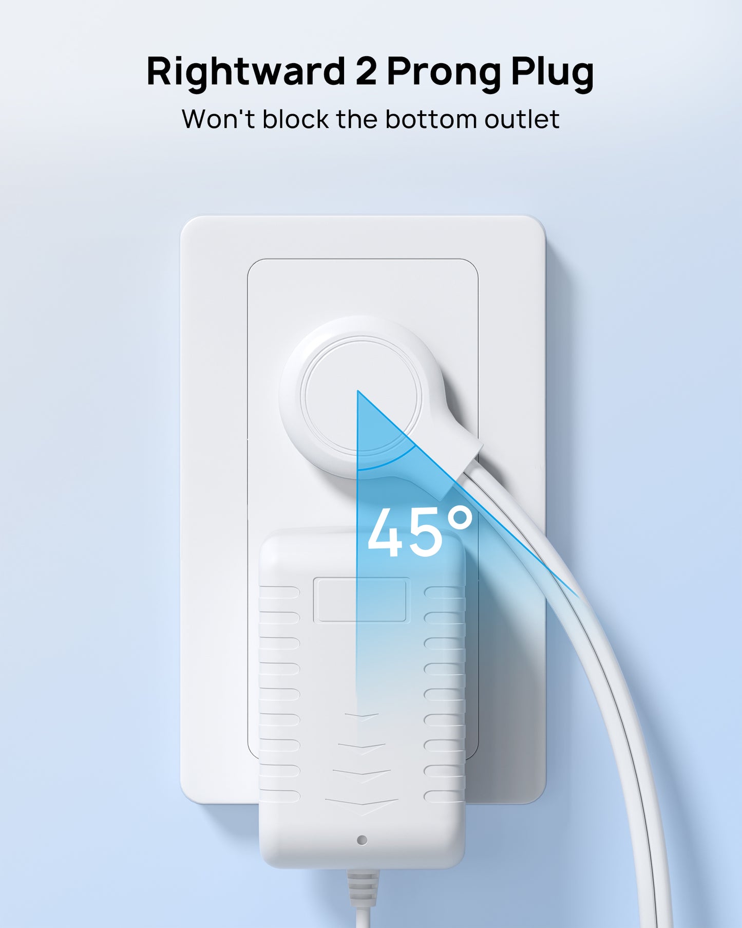 Indoor 2 Prong to 3 Prong Extension Cord