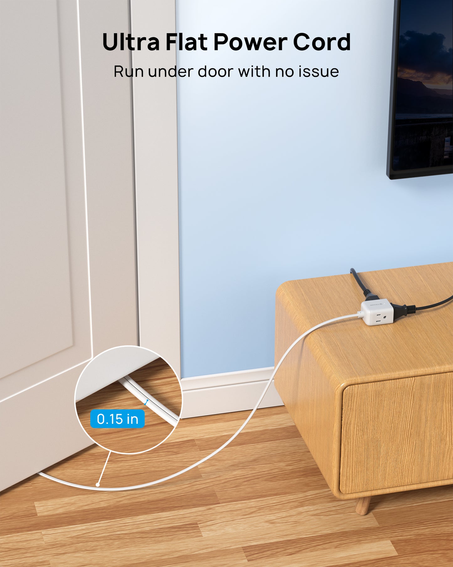 Indoor 2 Prong to 3 Prong Extension Cord