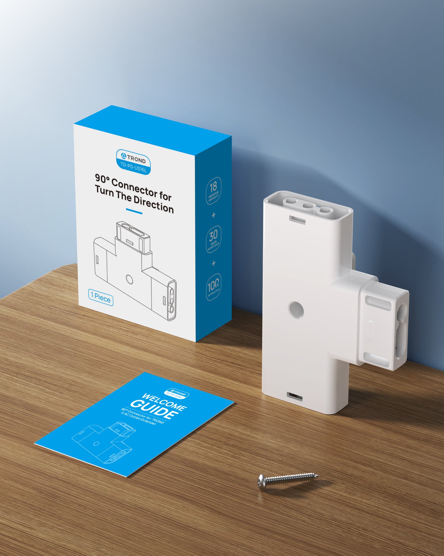 1 Piece 90° Connector to Turn the Direction for TROND Outlet Extender Stick