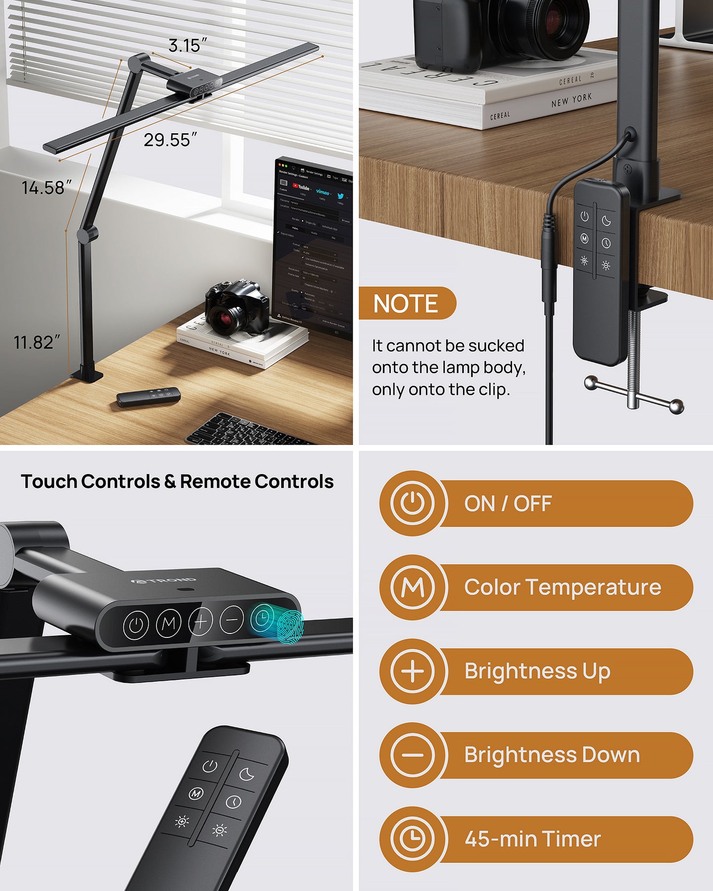 LED Desk Lamp with Clamp