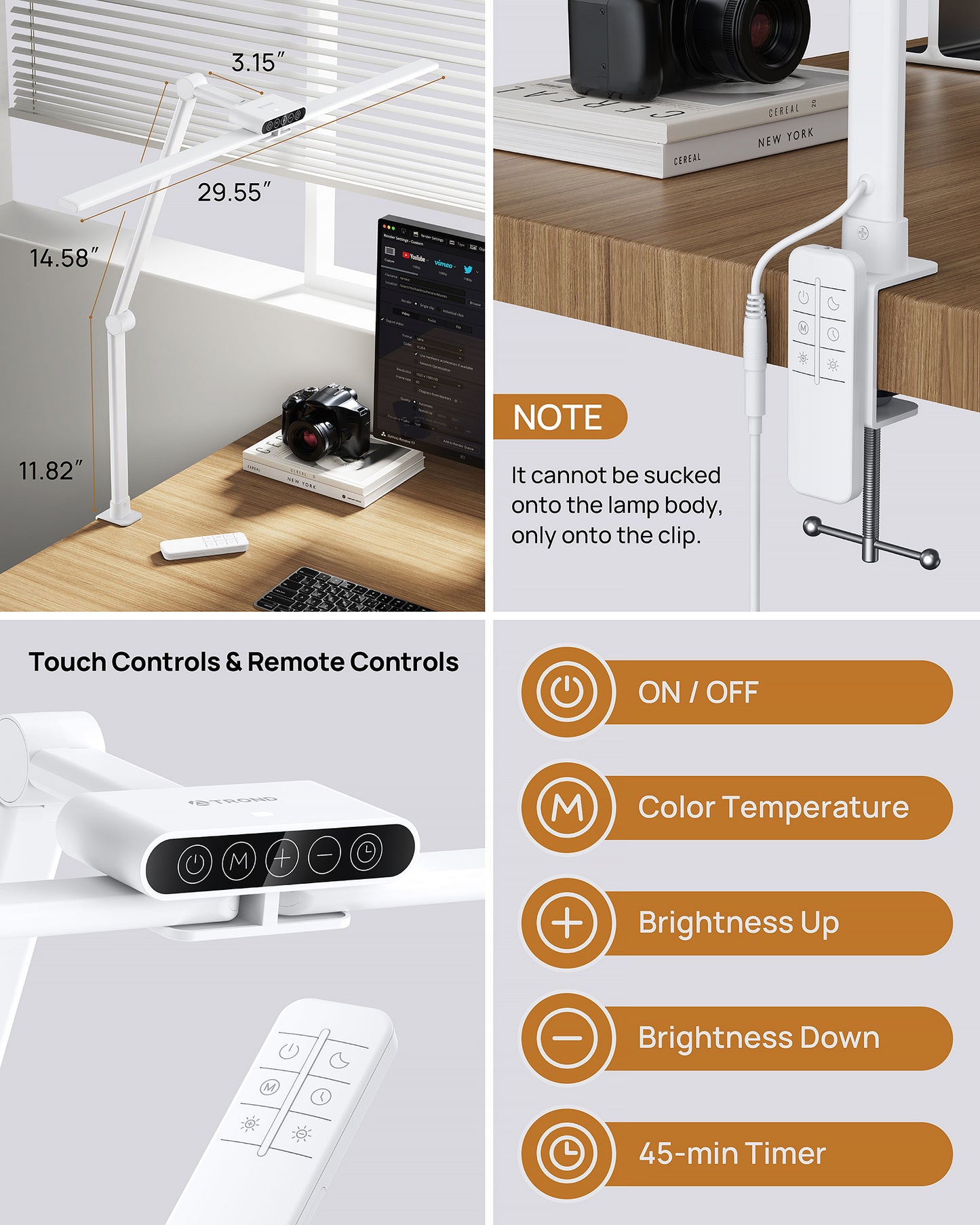 LED Desk Lamp with Clamp