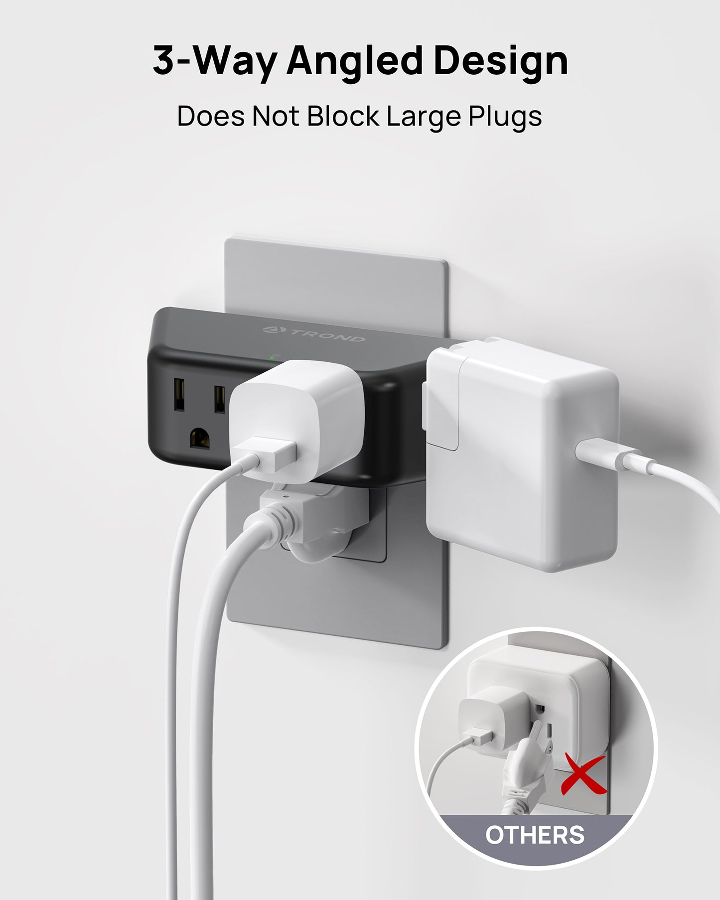 Outlet Extender Surge Protector - Multi Plug Wall Outlet