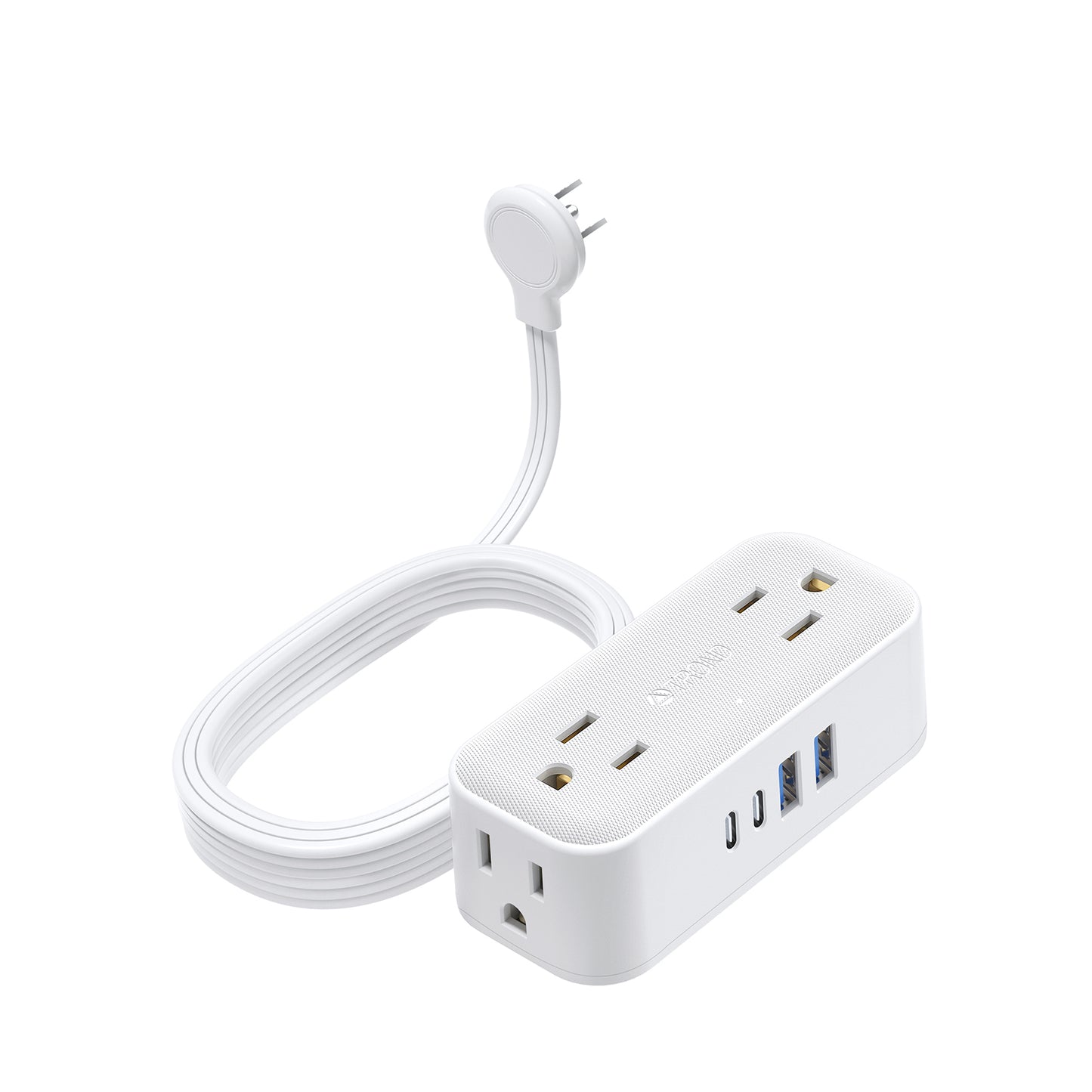 Travel Power Strip, TROND 5ft Flat Plug Extension Cord with Multiple Outlets