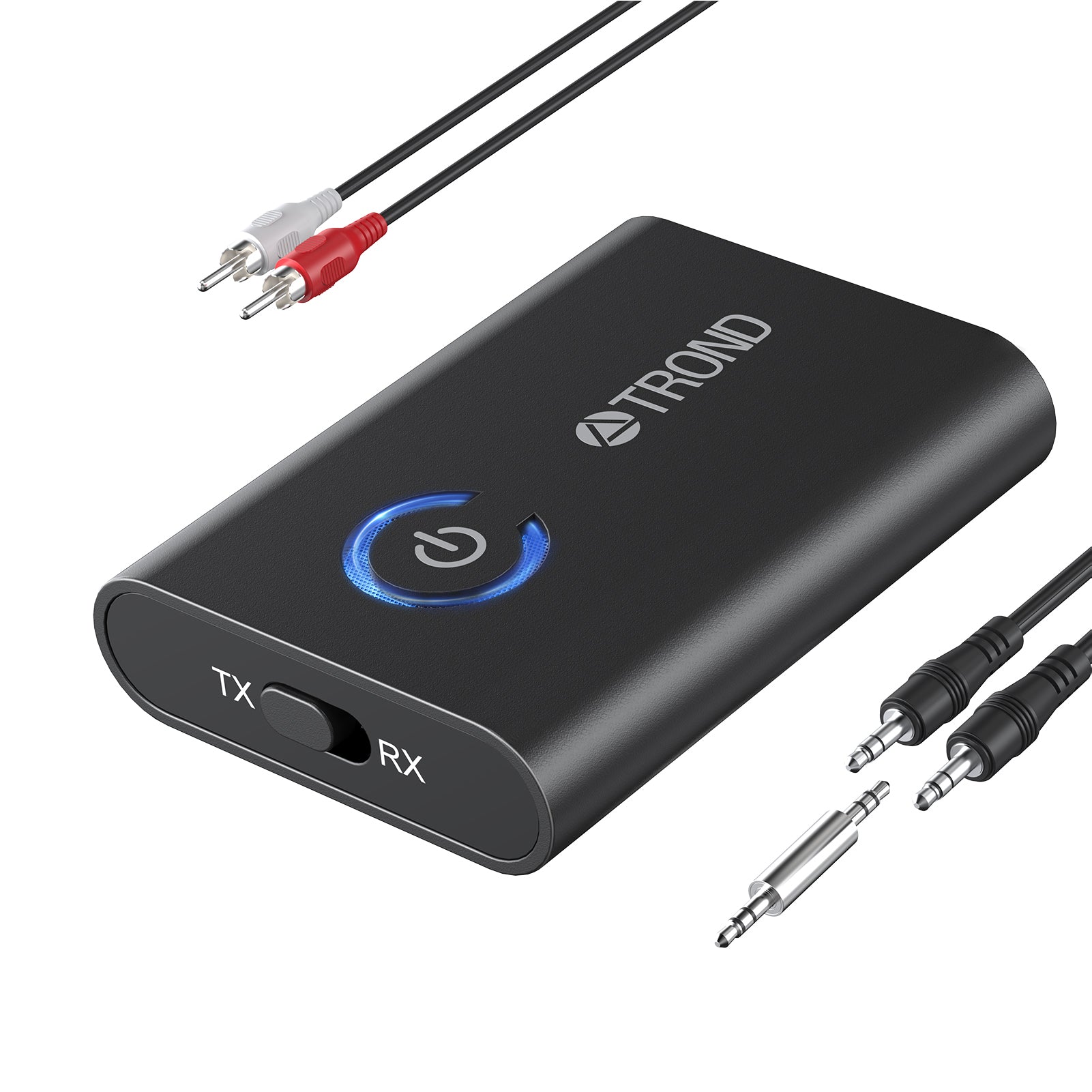 ByDiffer Dual Link Bluetooth 5.0 Audio Transmitter Receiver Sharing for up  2 Headphones, 3 in 1 Aptx Low Latency Wireless Adapter Splitter for TV