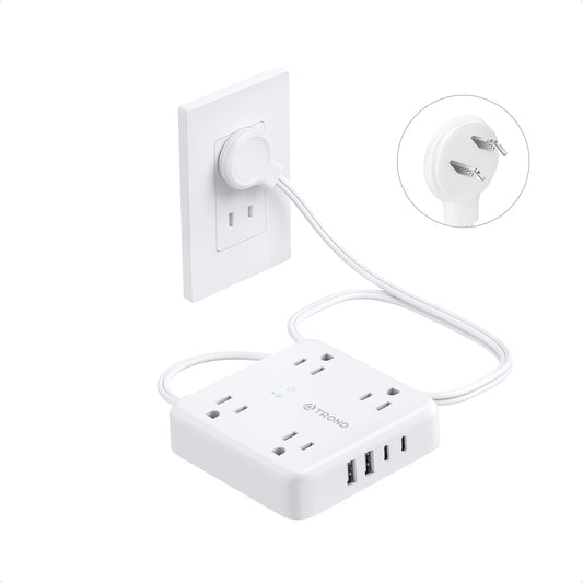 2 Prong Power Strip - 2 Prong to 3 Prong Outlet Adapter