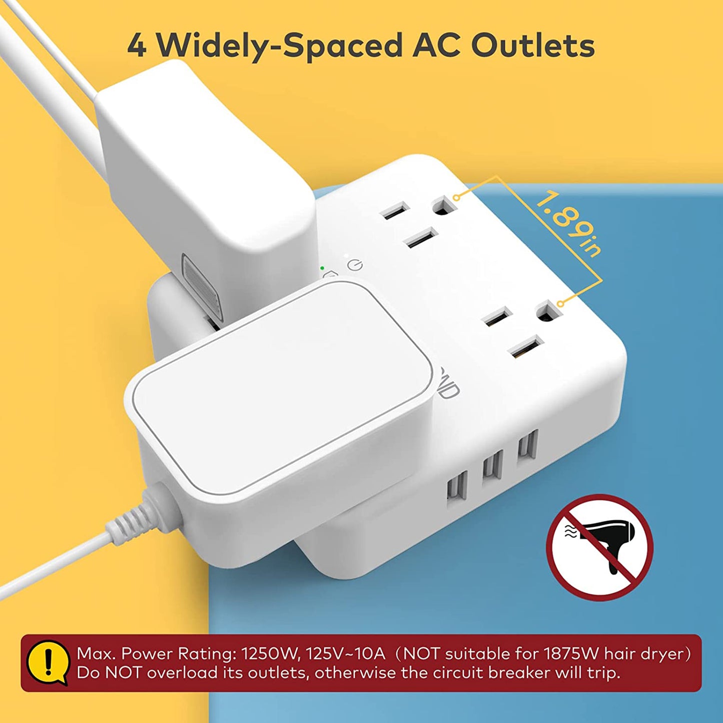 Surge Protector Power Strip 10ft