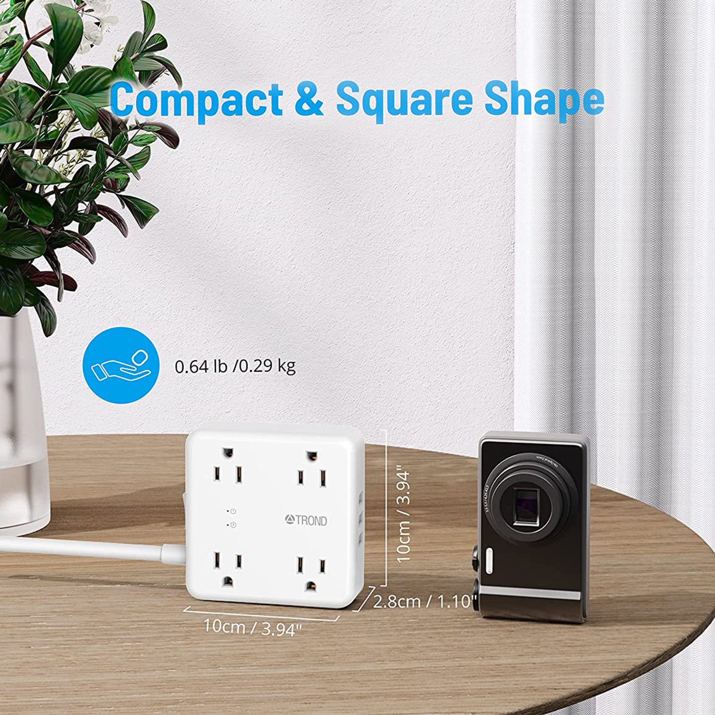 Two Prong Power Strip 10ft