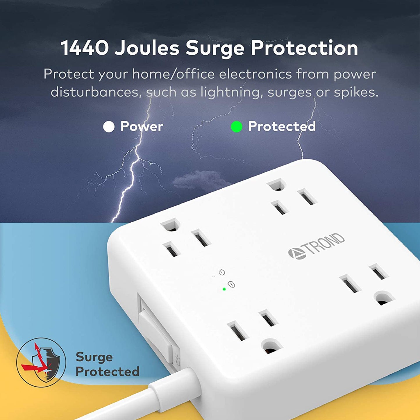 Surge Protector Power Strip 10ft