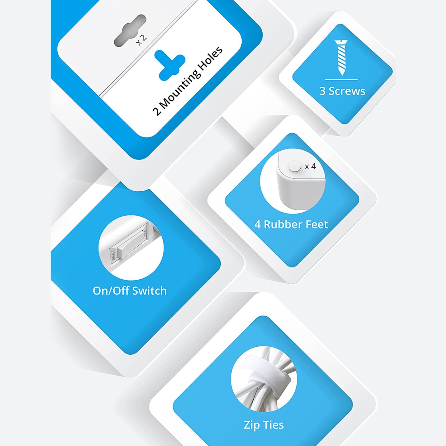 Two Prong Power Strip 10ft