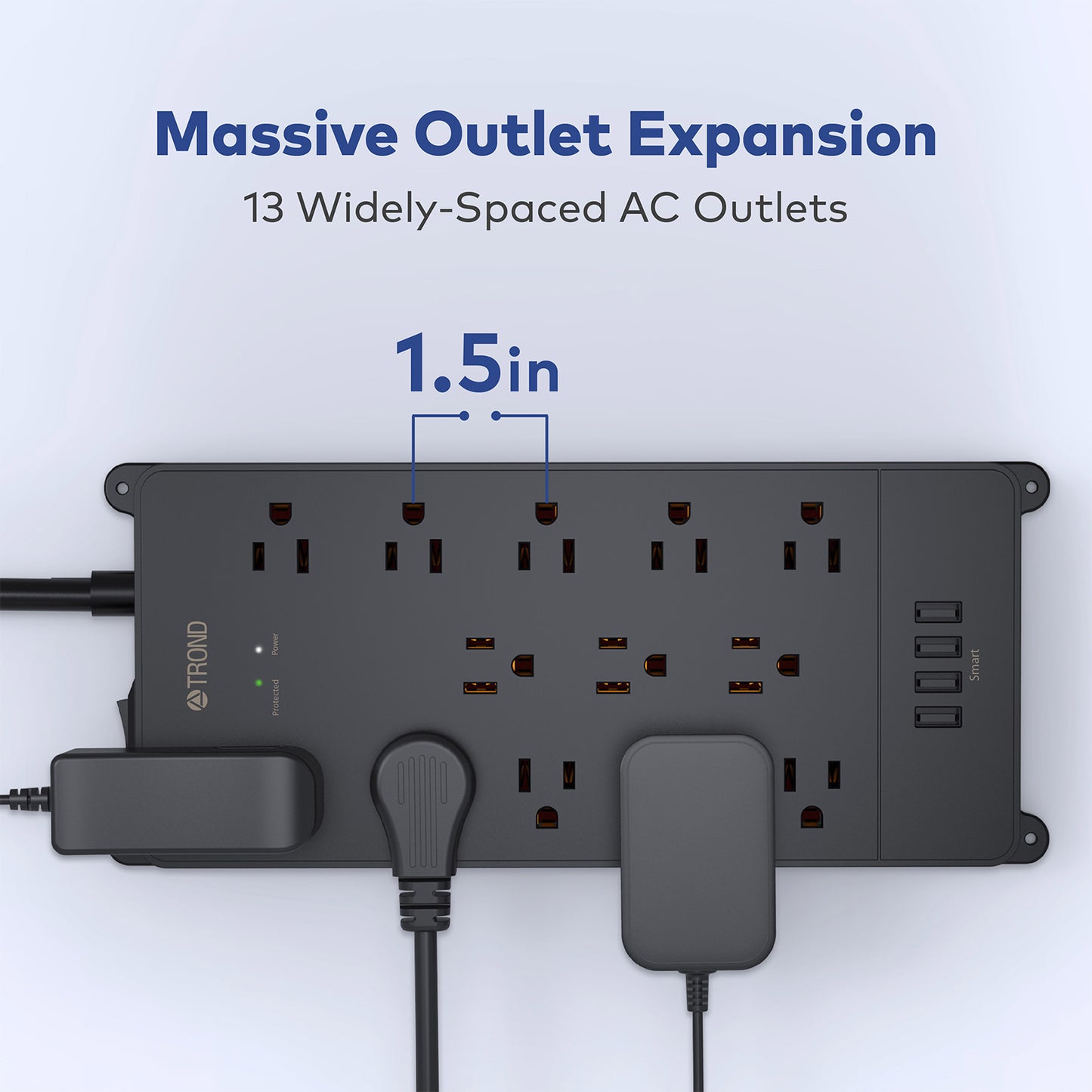 13-Outlet Surge Protector w/ 4 USB Ports, 4000J