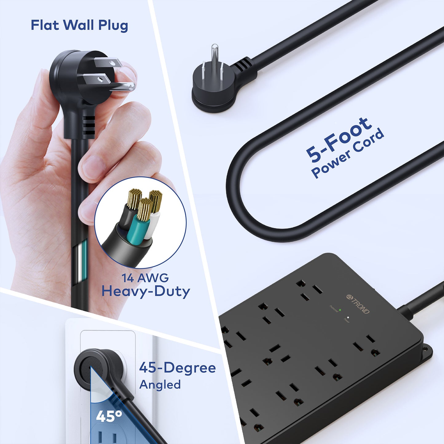 13-Outlet Surge Protector w/ 4 USB Ports, 4000J
