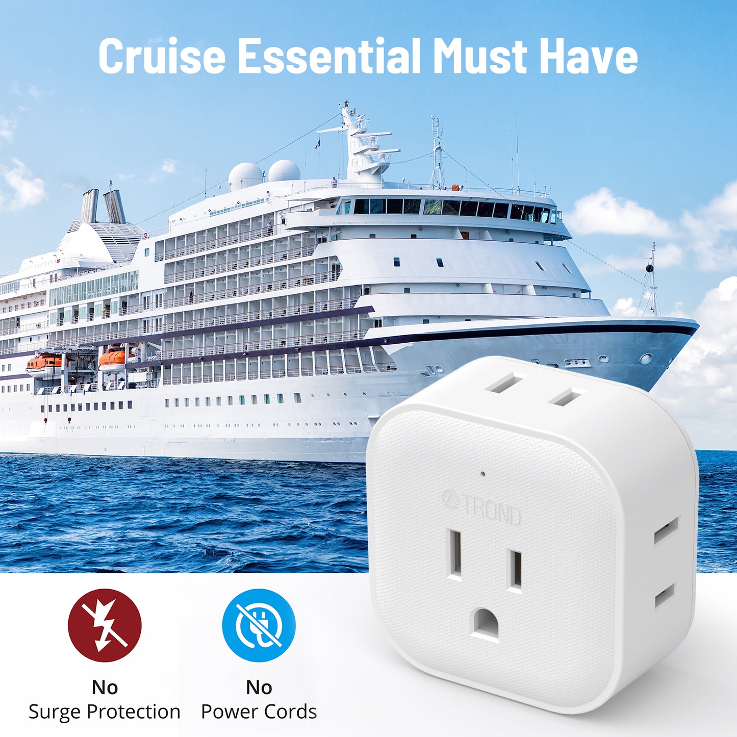 Multi Plug Outlet Extender - 2 Packs Outlet Splitter with 4 Electrical Charger Cube Outlets