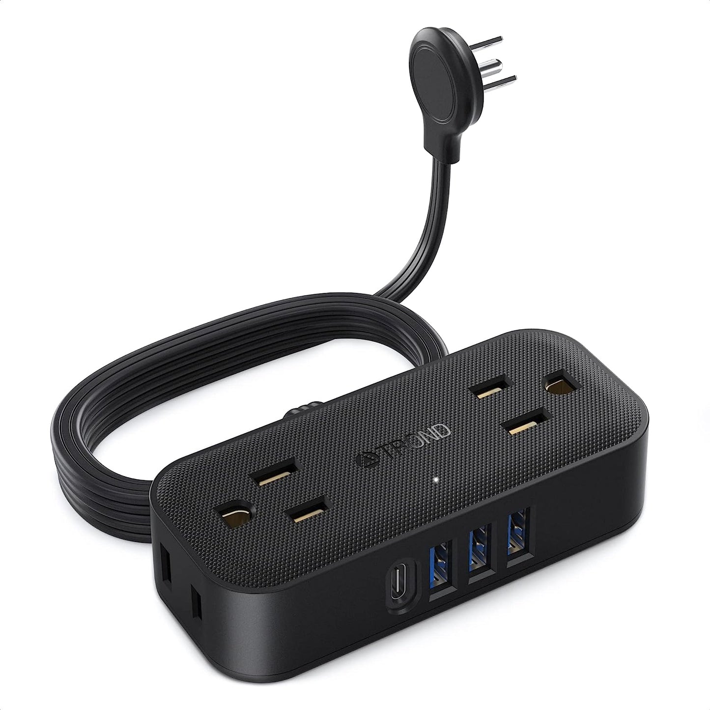 Flat Plug Extension Cord, Ultra Thin Power Strip