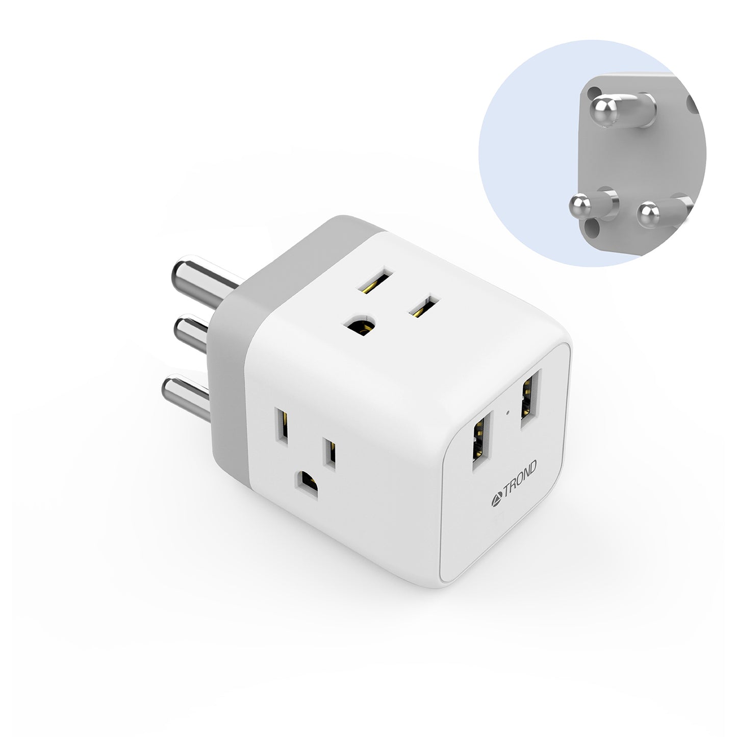 Travel Plug Adapter for US to India