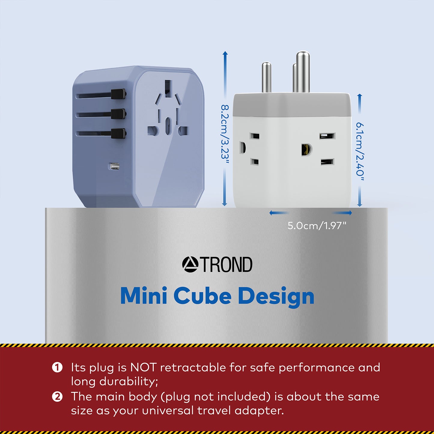 Travel Plug Adapter for US to India