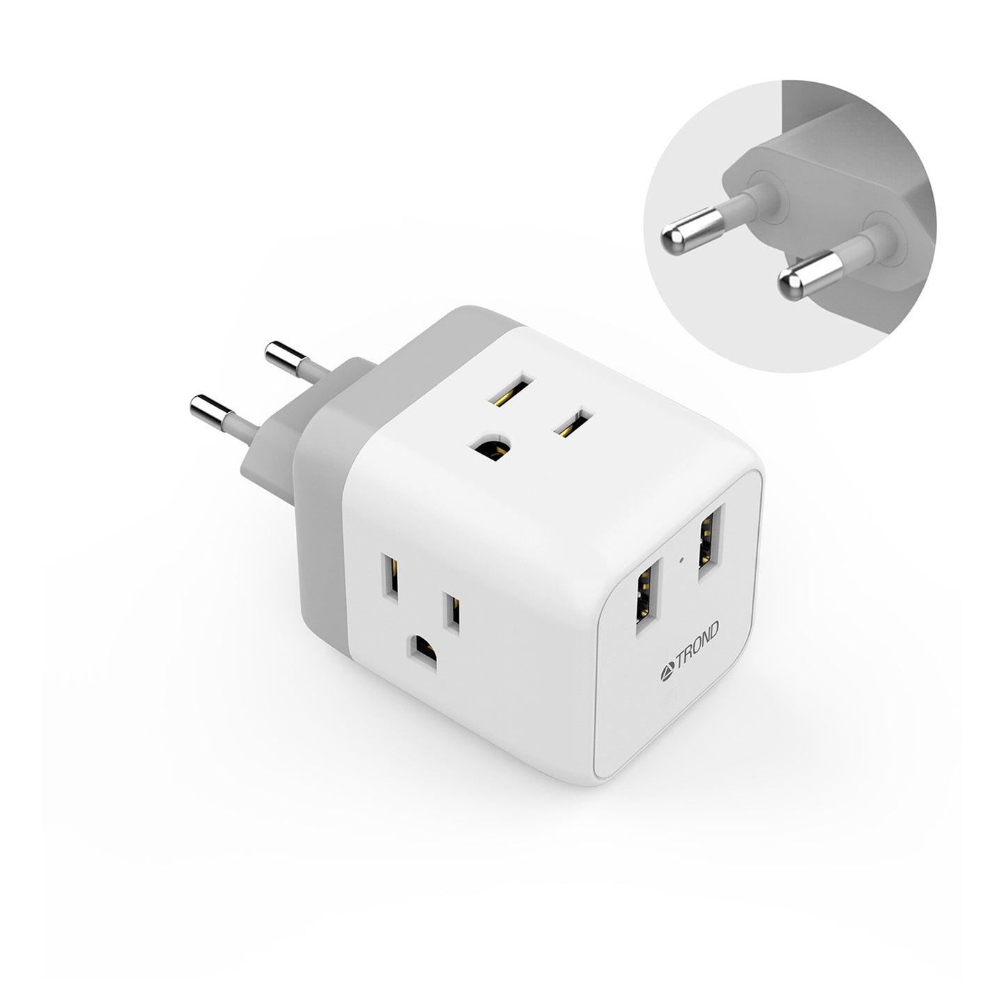 Travel Plug Adapter for US to Europe Type C