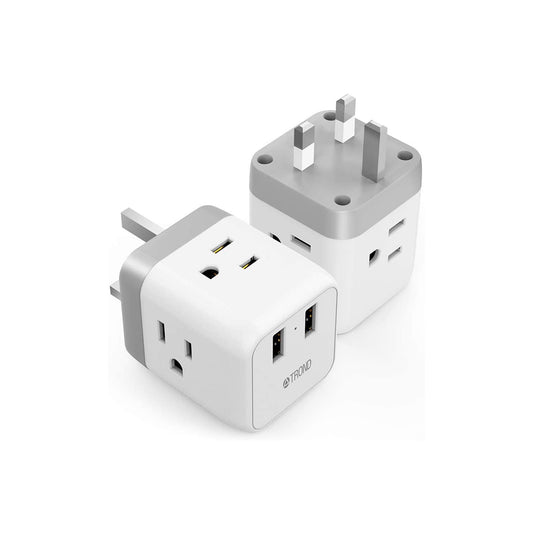 Travel Plug Adapter for US to UK 2Pack