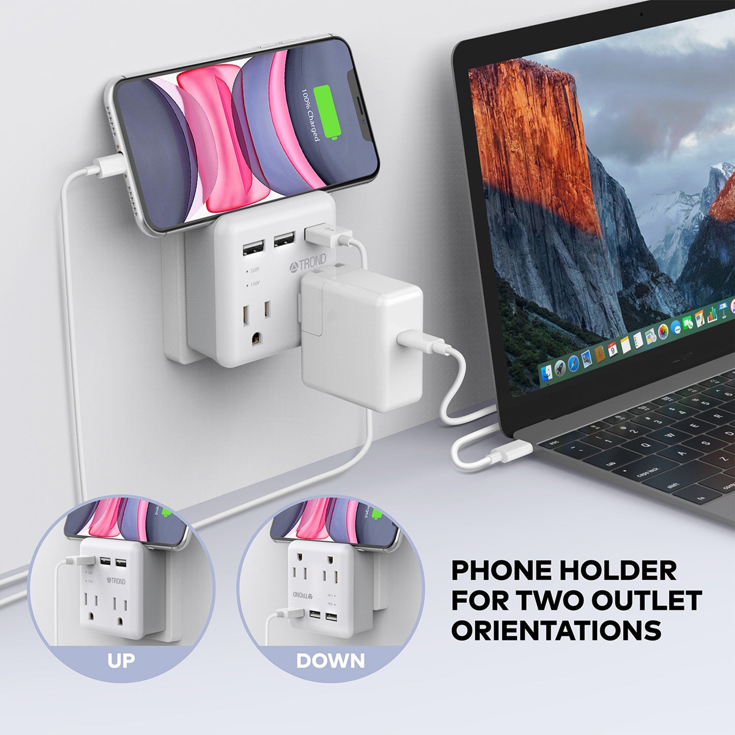 Travel Plug Adapter for US to Europe Type C