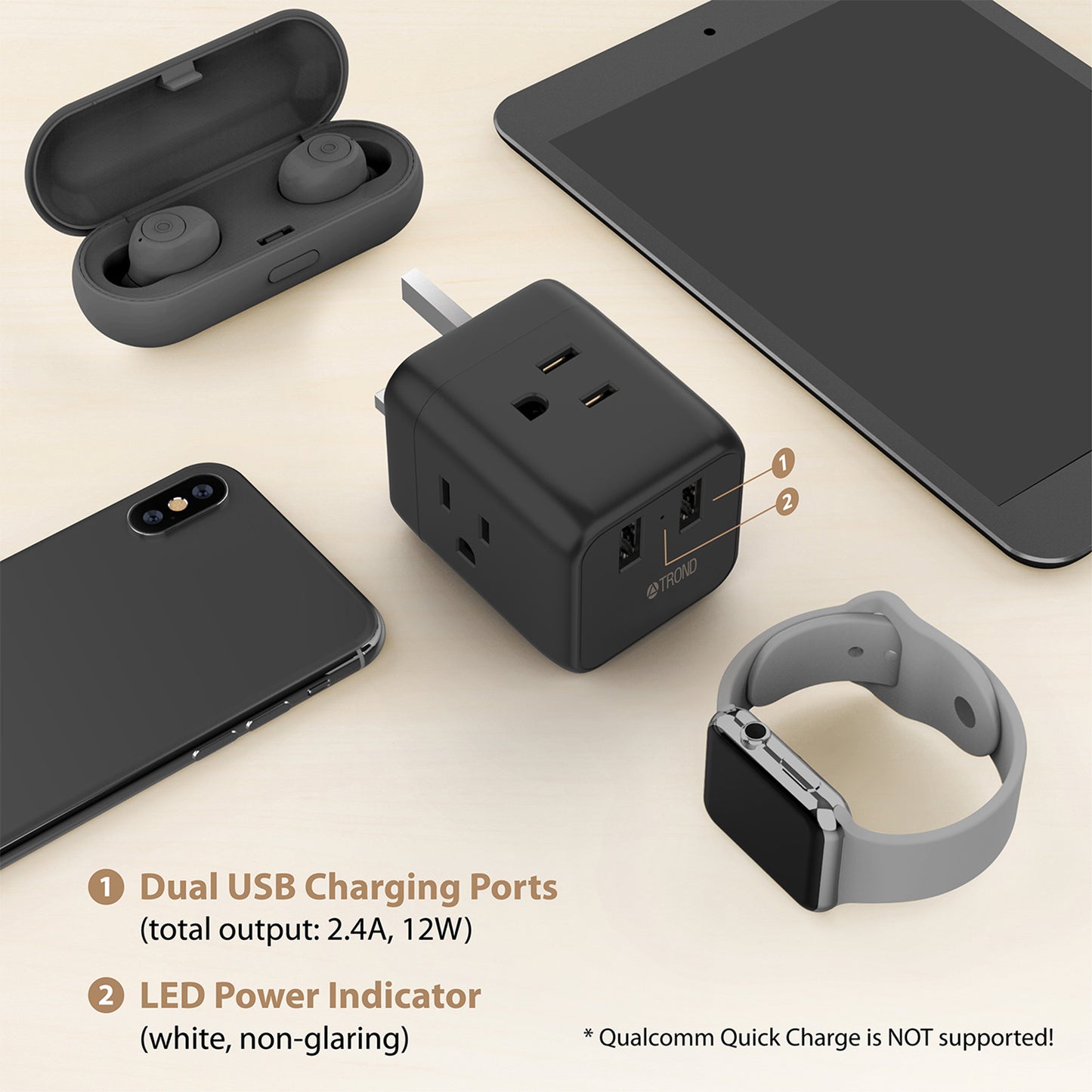 Travel Plug Adapter for US to UK