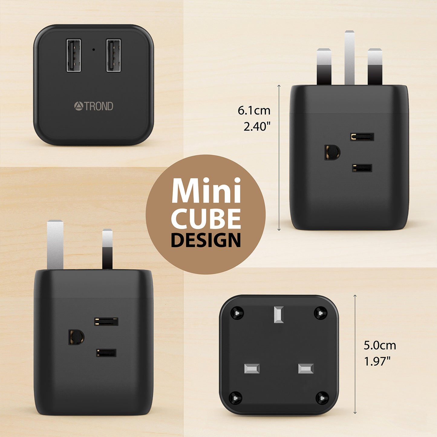 Travel Plug Adapter for US to UK