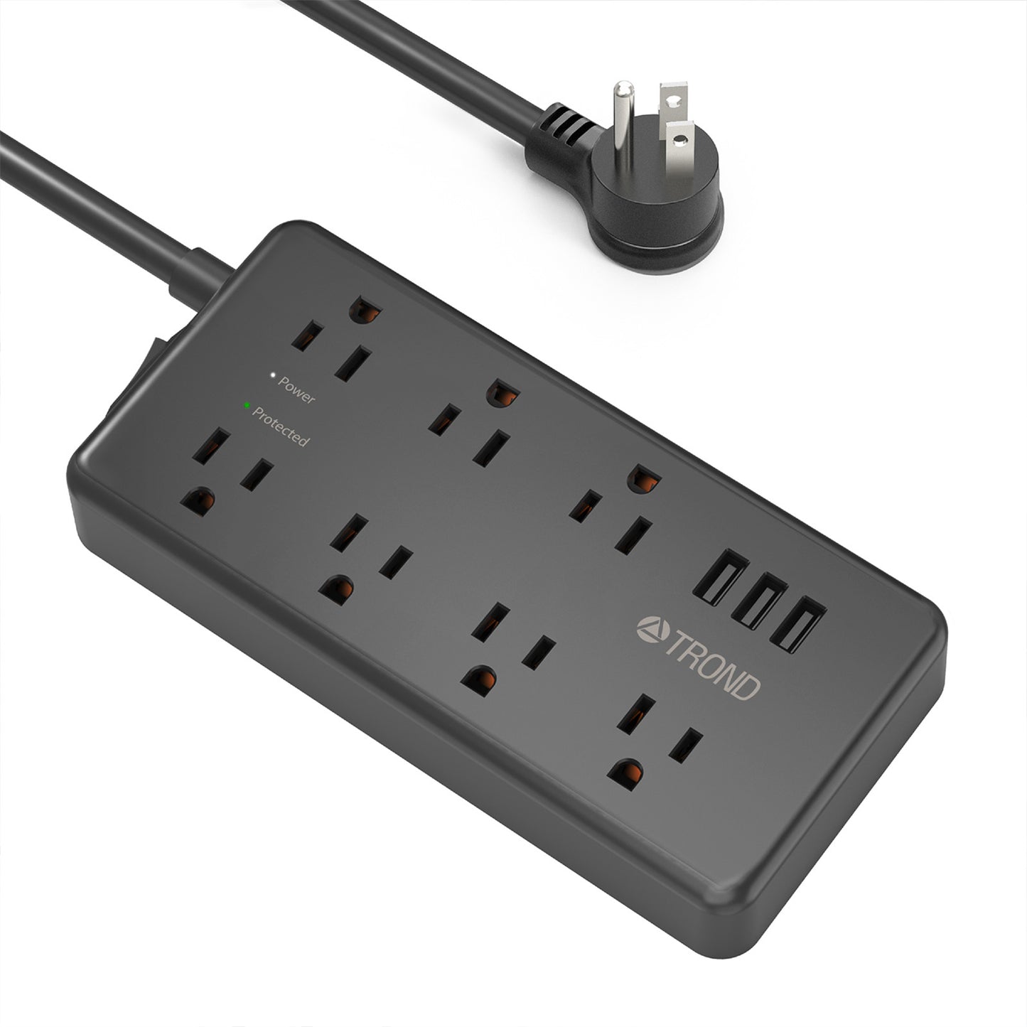 Surge Protector w/ 3 USB Ports, 4ft, 1300J 5/7 Outlet