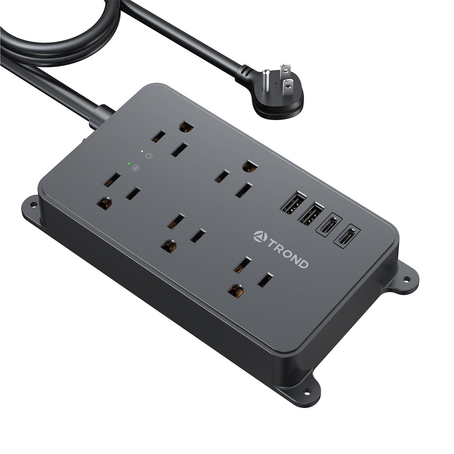 Power Strip Surge Protector, 5 Widely-Spaced Outlets with 2 USB A and 2 USB C