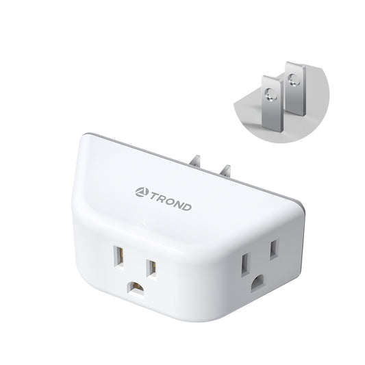 2 Prong to 3 Prong Outlet Adapter, 2 Prong Outlet Extender with 3 AC Outlets