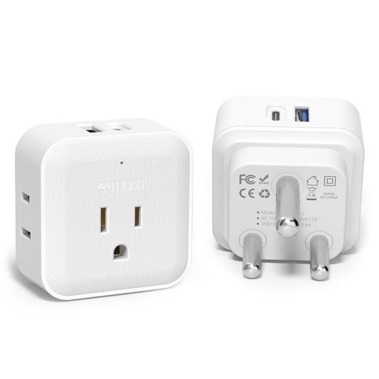 South Africa Power Adapter 2 Pack, US to South Africa Plug Adapter