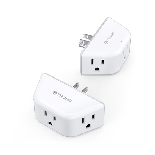 Multi Plug Outlet Extender 2 Pack - TROND Electrical Wall Outlet Splitter