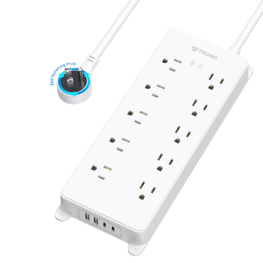 360° Rotating Plug Surge Protector Power Strip