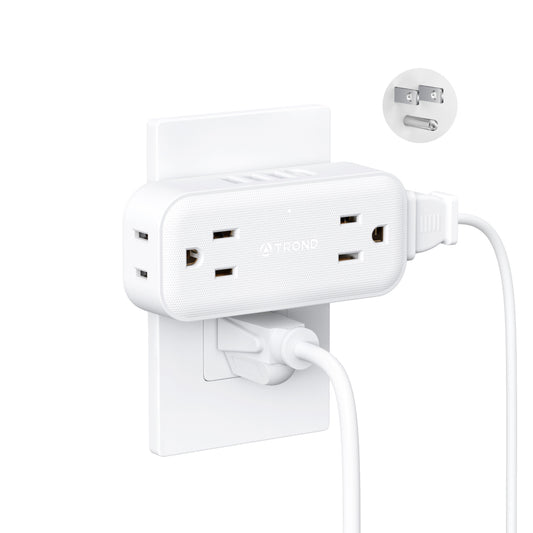 TROND Outlet Extender, Multi Plug Outlet with 4 Electrical Outlets 4 USB Ports