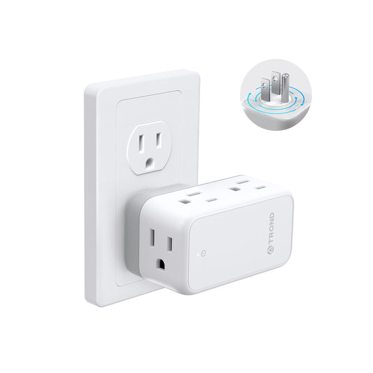 TROND Multi Plug Outlet Extender - Wall Outlet Splitter with 360° Rotating Plug