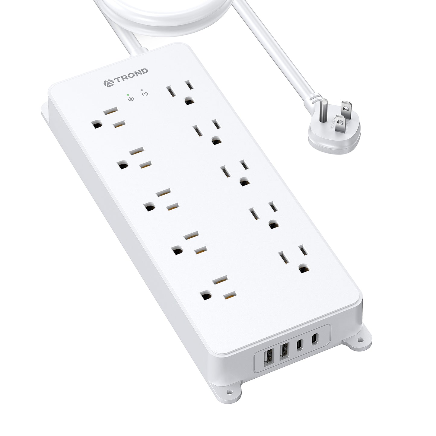 Power Strip Surge Protector, 4000J, ETL Listed, 10 Widely Spaced Outlets