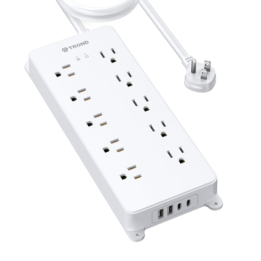 Power Strip Surge Protector, 4000J, ETL Listed, 10 Widely Spaced Outlets
