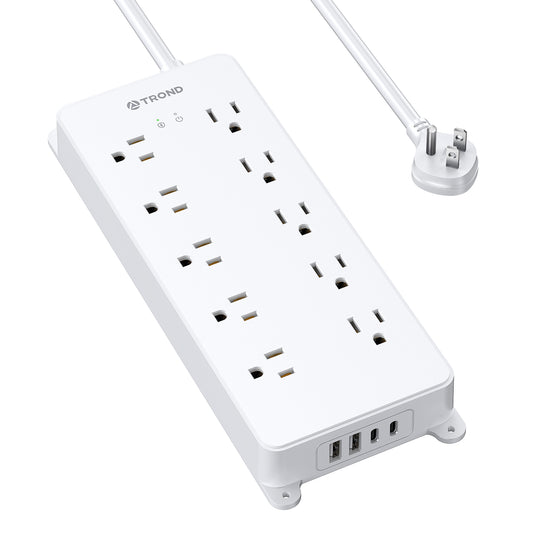Surge Protector Power Strip, 10 Widely Spaced Outlets