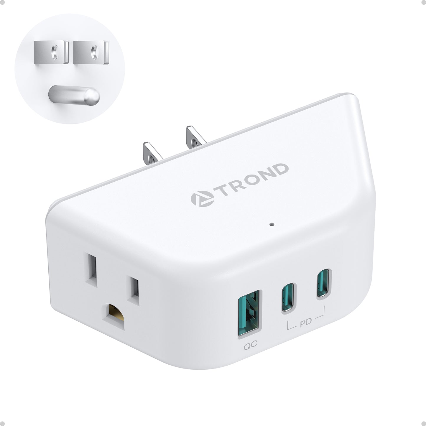 Outlet Extender with USB C PD 20W, Outlet Splitter with 2 AC Sockets