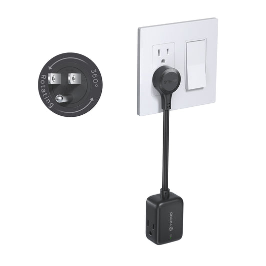 360° Rotating Flat Plug Outlet Extender