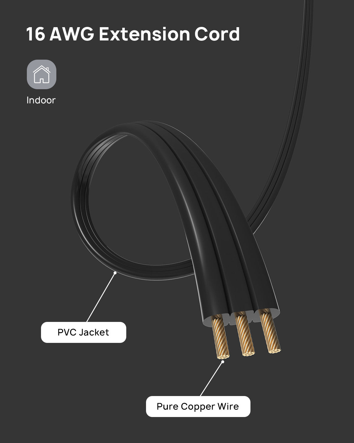 Short Flat Extension Cord- Left Angled Flat Plug Power Strip