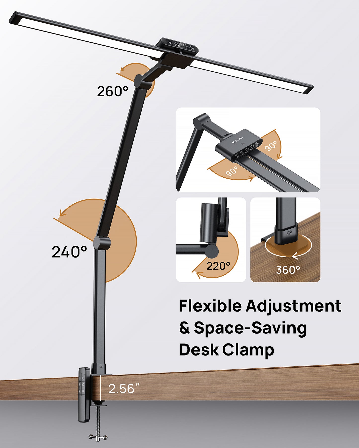 LED Desk Lamp with Clamp